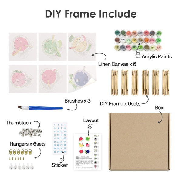 Paint by Numbers – 6 Canvas Set | Color Pop Refreshers