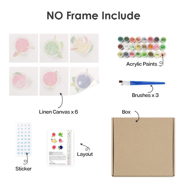 Paint by Numbers – 6 Canvas Set | Color Pop Refreshers