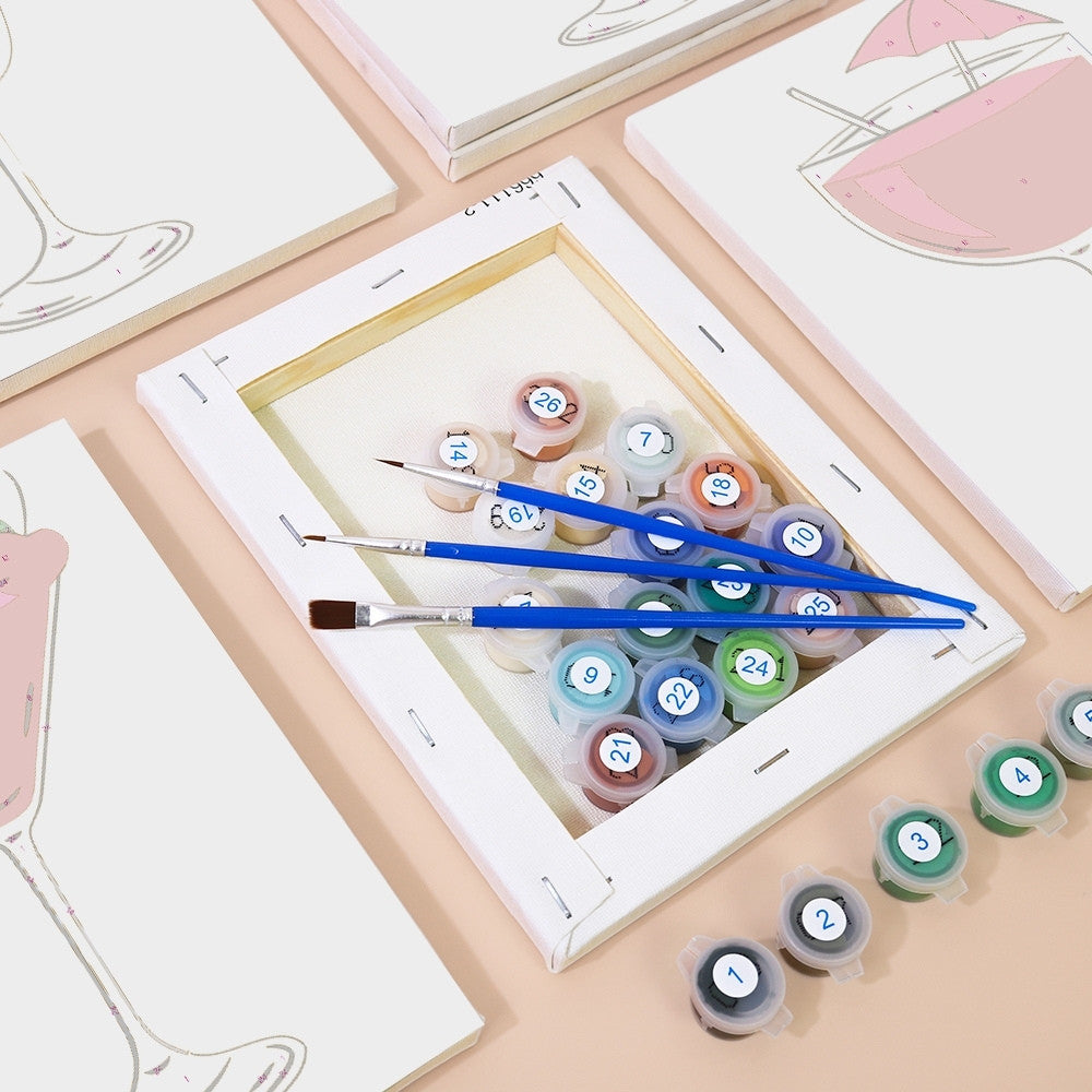 Paint by Numbers – 6 Canvas Set | Classic Cocktails