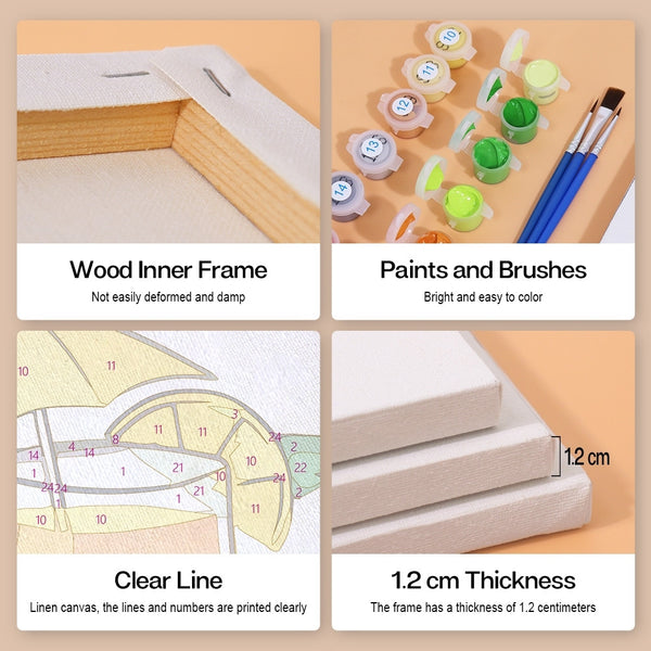 Paint by Numbers – 6 Canvas Set | Classic Cocktails