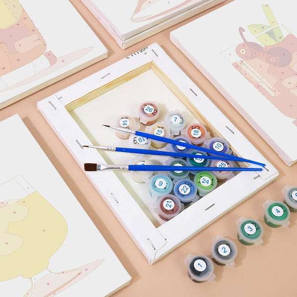 Paint by Numbers – 6 Canvas Set | Tropical Cocktails