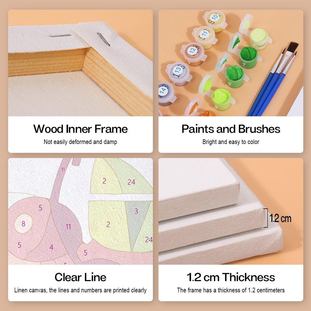 Paint by Numbers – 6 Canvas Set | Tropical Cocktails