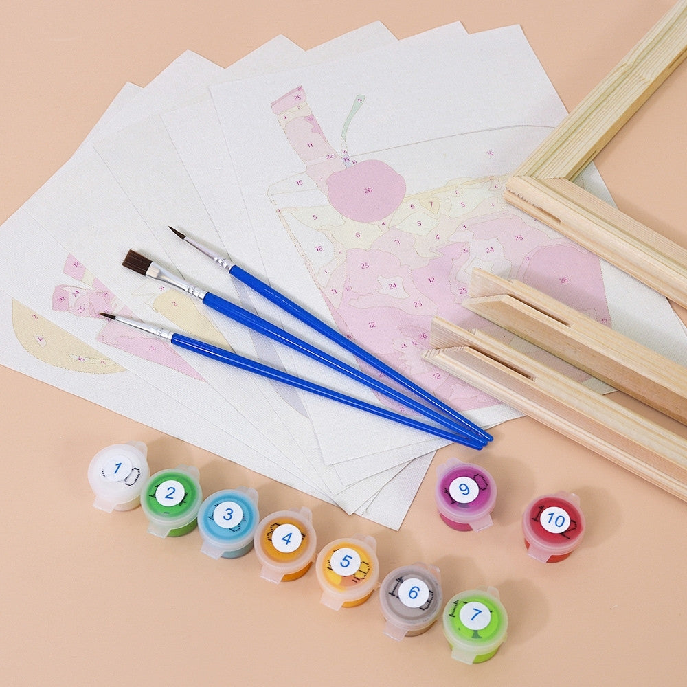 Paint by Numbers – 6 Canvas Set | Tropical Pop Drinks