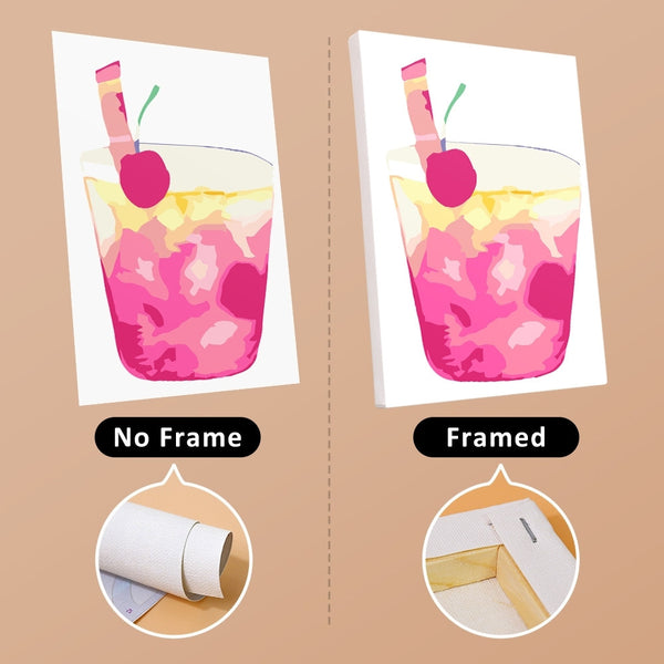 Paint by Numbers – 6 Canvas Set | Tropical Pop Drinks