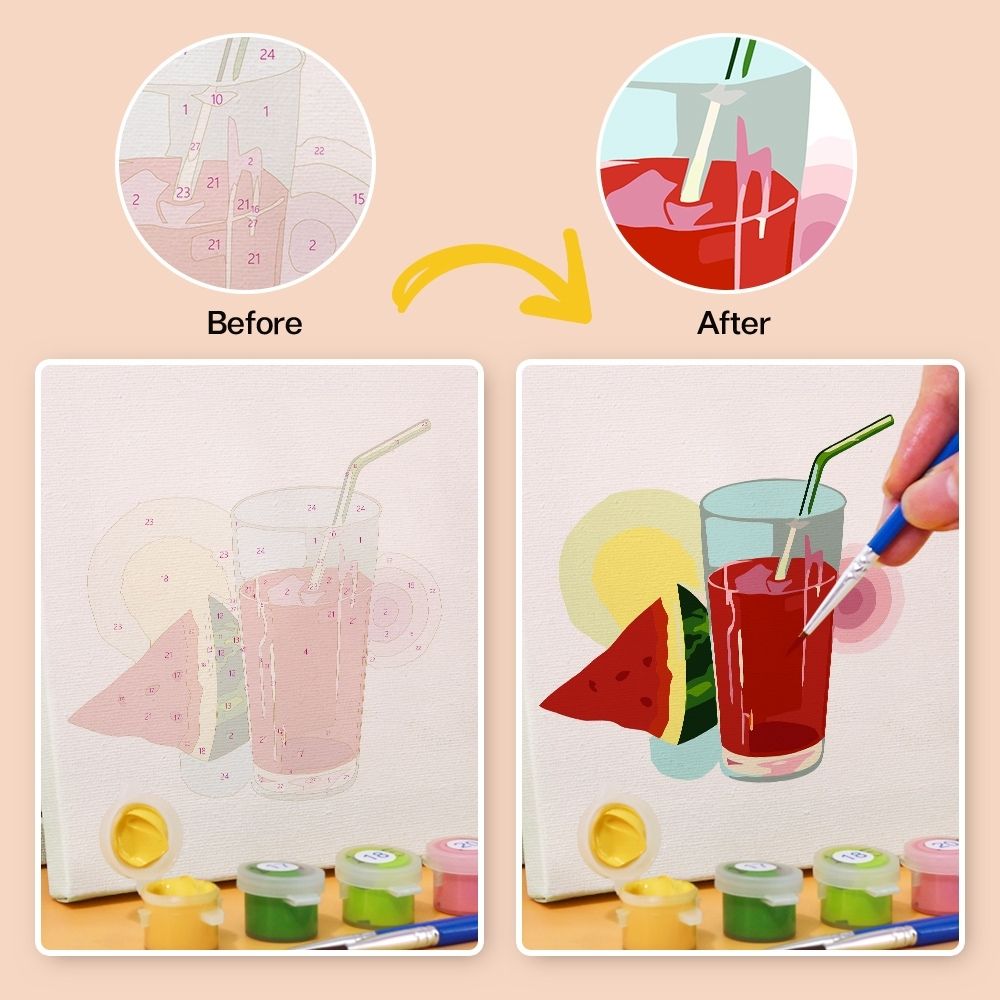 Paint by Numbers – 6 Canvas Set | Healthy Juices