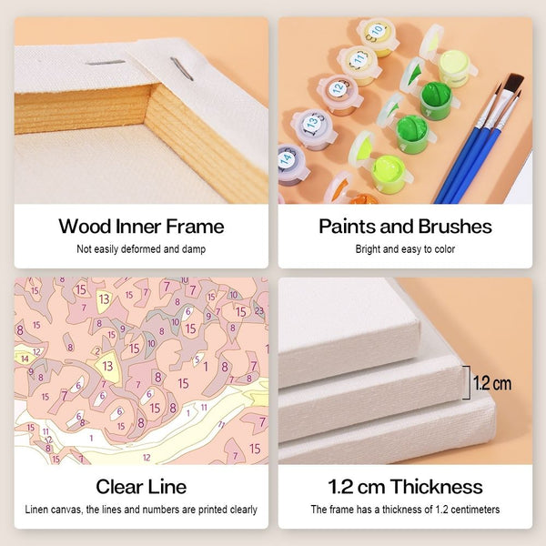 Paint by Numbers – 6 Canvas Set | Fruits and Veggies