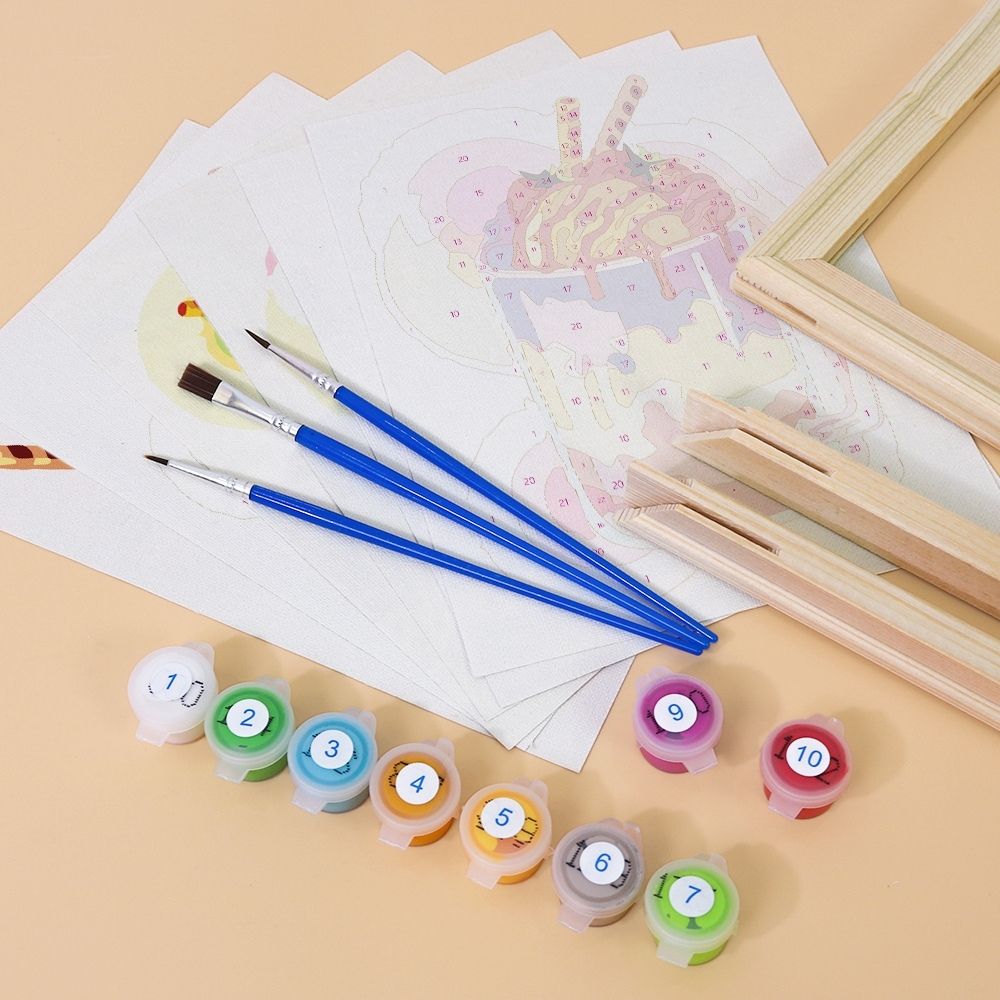 Paint by Numbers – 6 Canvas Set | Milkshakes