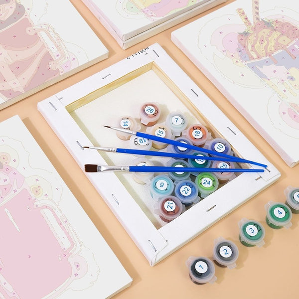 Paint by Numbers – 6 Canvas Set | Milkshakes
