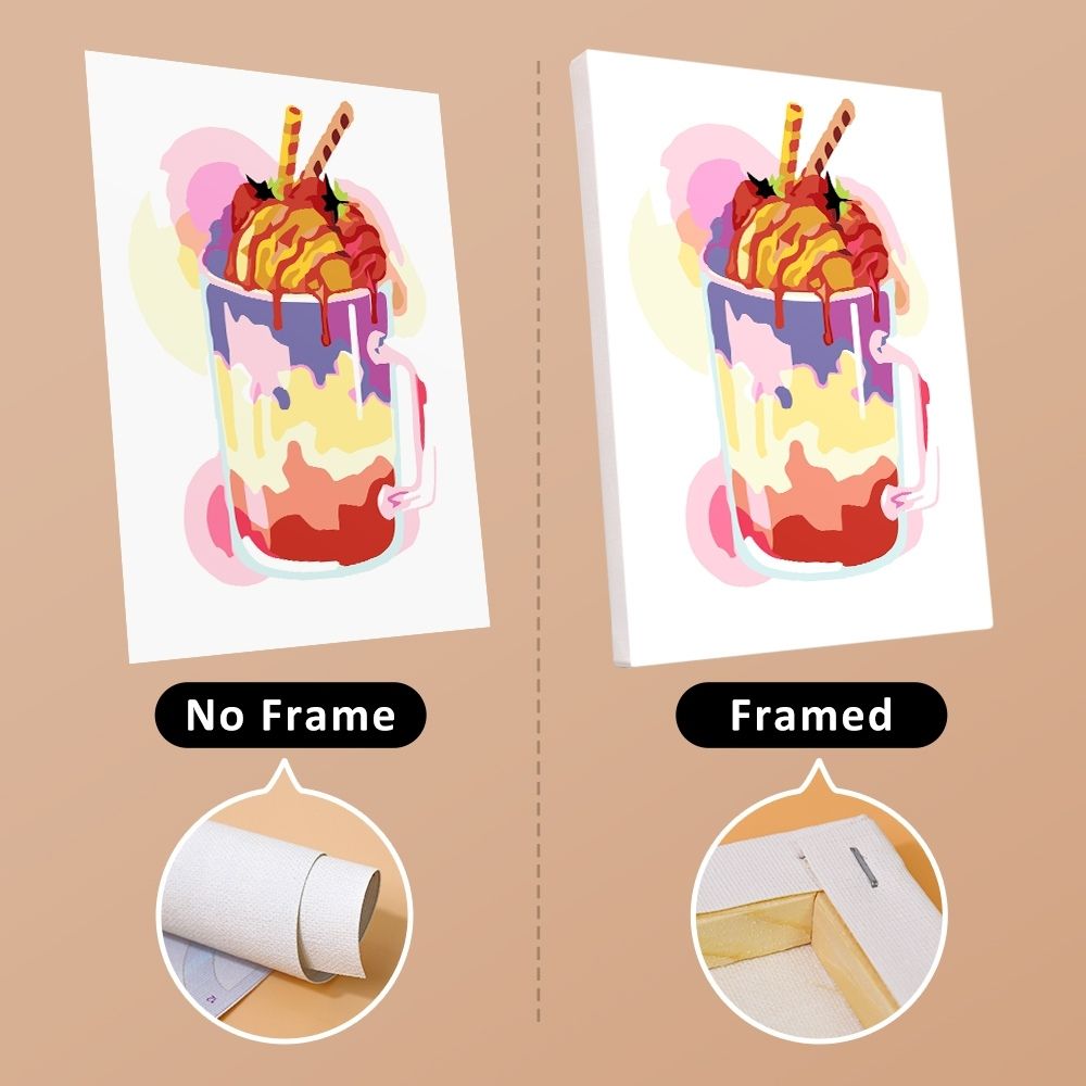 Paint by Numbers – 6 Canvas Set | Colorful Milkshakes