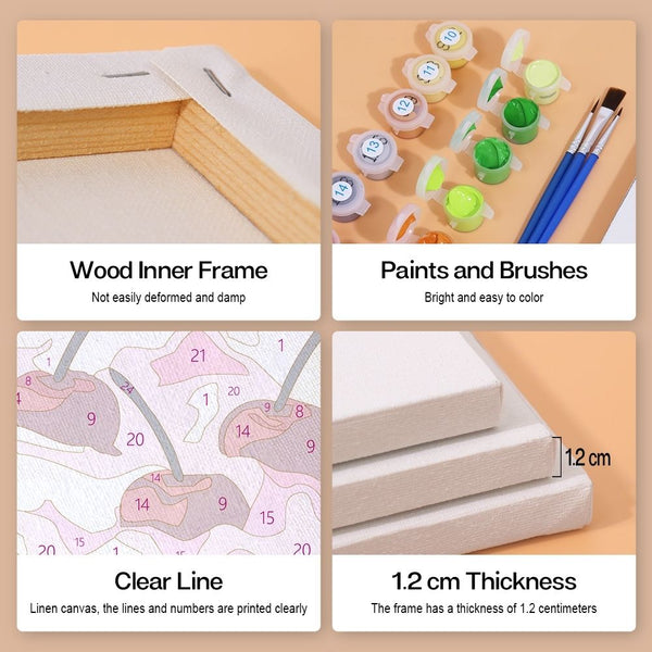 Paint by Numbers – 6 Canvas Set | Colorful Milkshakes