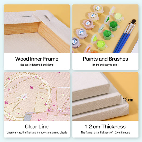 Mini Paint by numbers 6 pieces - Modern Bar Mixology Art Series 1