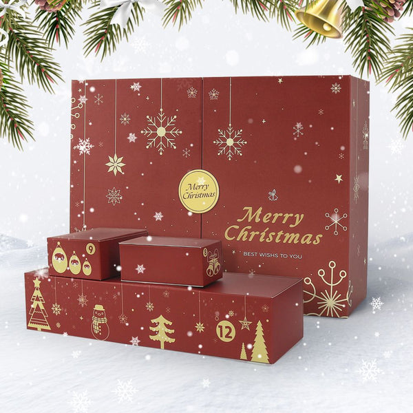 Paint by Numbers Advent Calendar 2025 - Merry Christmas (Red-12 boxes)