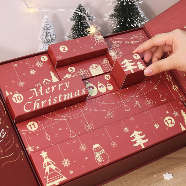 Paint by Numbers Advent Calendar 2025 - Merry Christmas (Red-12 boxes)