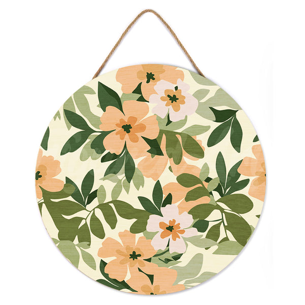 Paint by numbers on Wood Slice - Floral Pattern