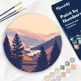 Paint by numbers on Wood Slice - Autumn Valley Figured'Art USA