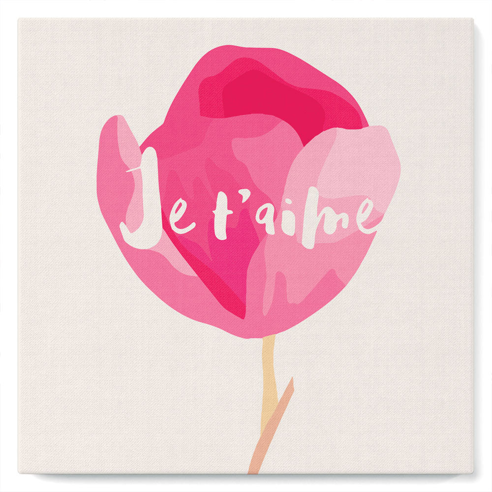 Mini Paint by numbers 8"x8" framed - Je T'aime