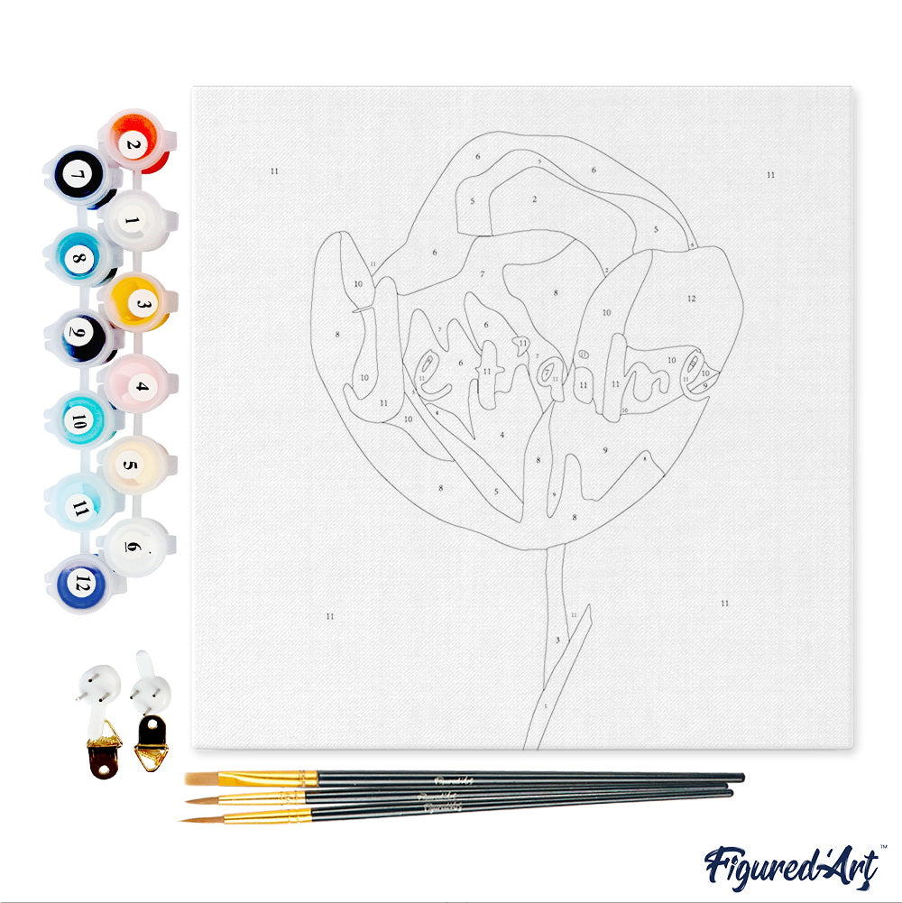 Mini Paint by numbers 8"x8" framed - Je T'aime