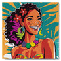Mini Paint by numbers 8"x8" framed - Islander Beauty Pop Art