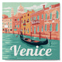 Mini Paint by numbers 8"x8" framed - Travel Poster Venice