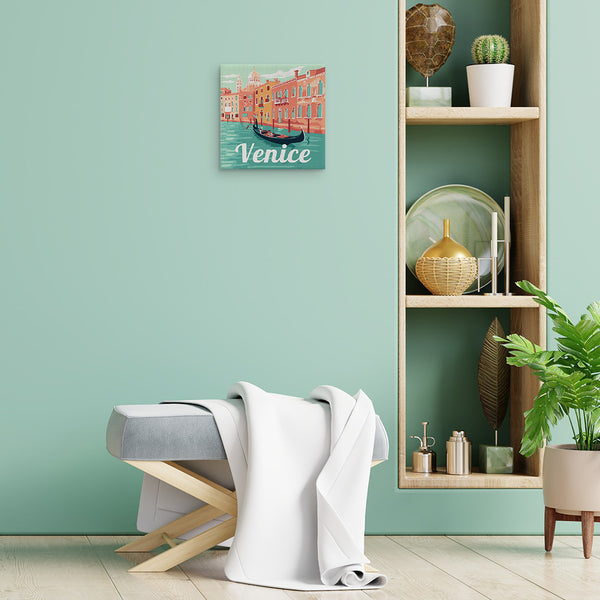 Mini Paint by numbers 8"x8" framed - Travel Poster Venice