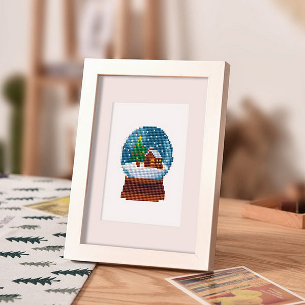 Mini Diamond Painting 6"x8" (2 pieces) - Summer Smoothie and Winter Snow Globe
