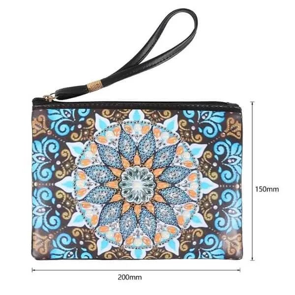 Diamond Painting Wrist Bag Mandala Blue