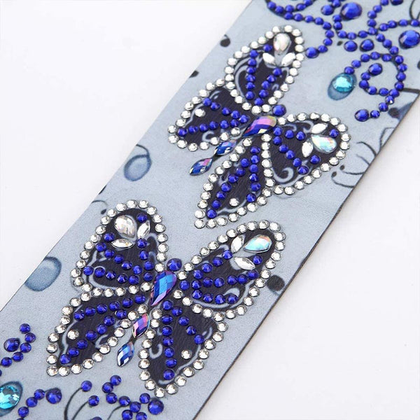 Diamond Painting Bookmark Blue Butterflies