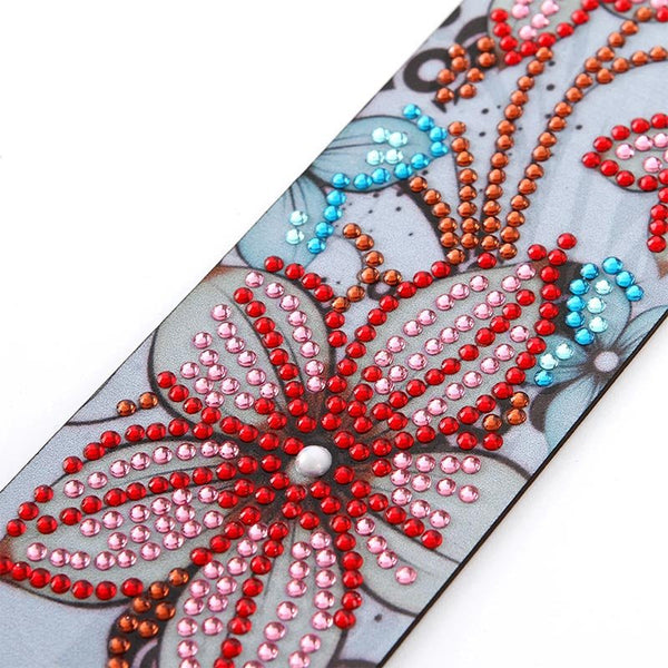 Diamond Painting Bookmark Red Flowers