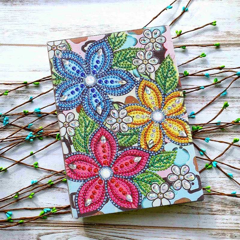 Diamond Painting Notebook Flowers design