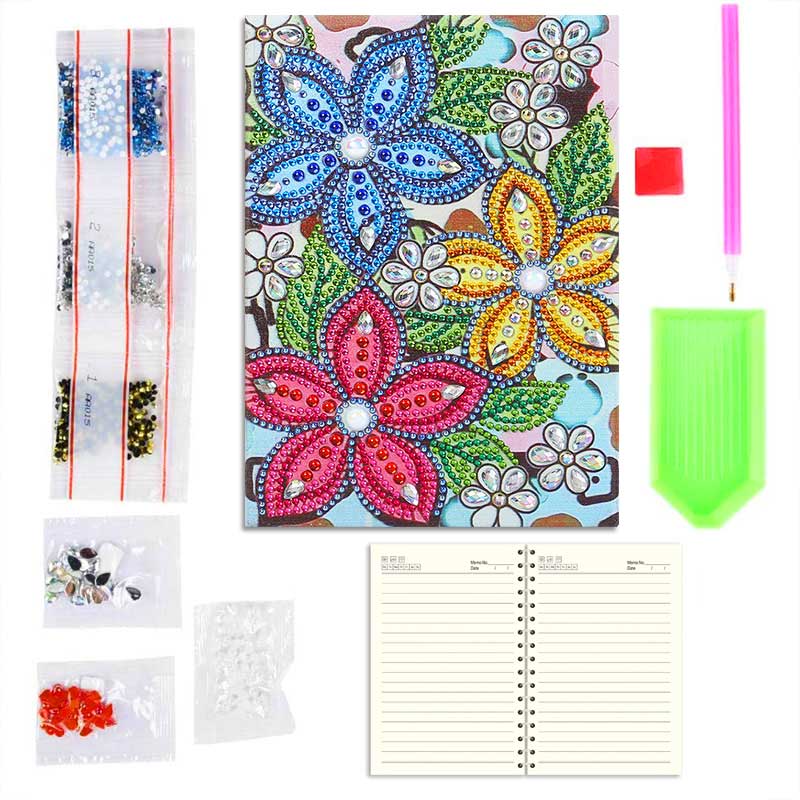 Diamond Painting Notebook Flowers design