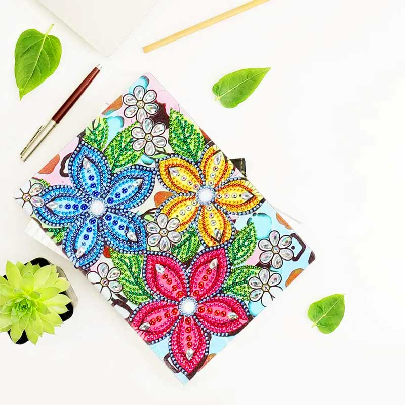 Diamond Painting Notebook Flowers design