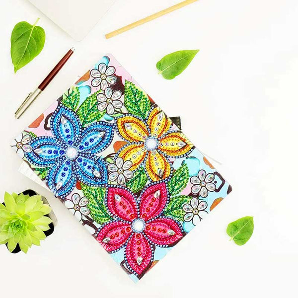 Diamond Painting Notebook Flowers design