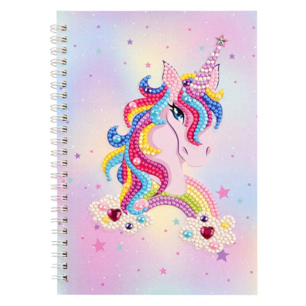 Diamond Painting Notebook Unicorn Pink