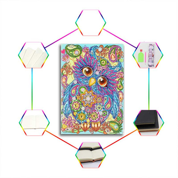 Diamond Painting Notebook Owl