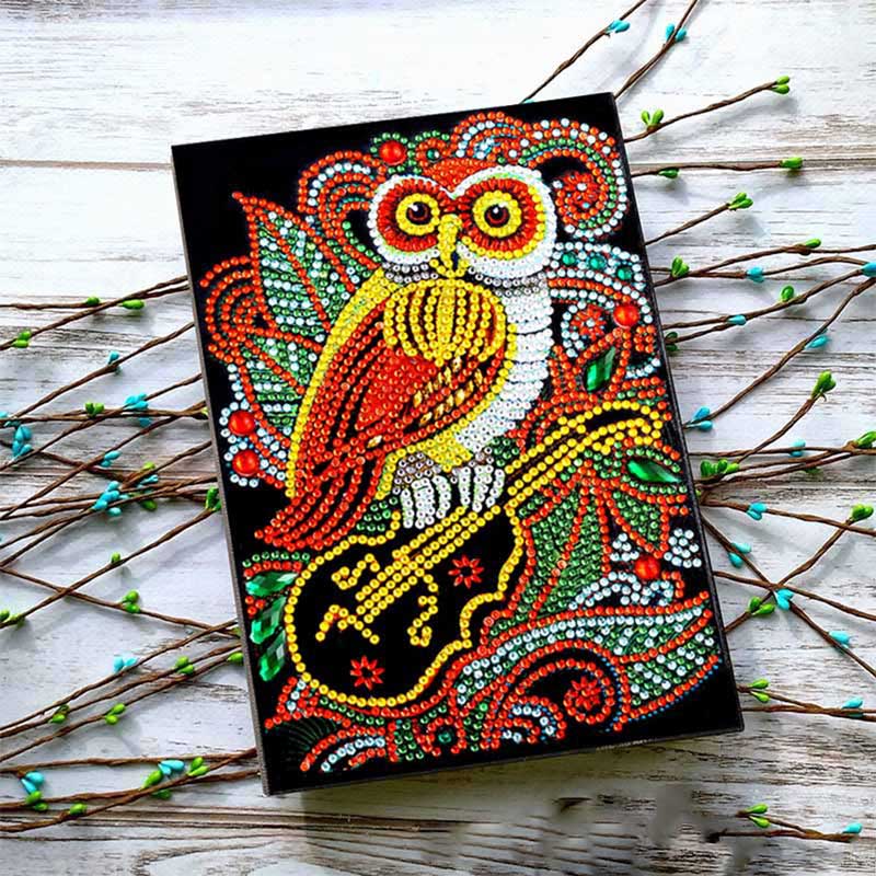 Diamond Painting Notebook Owl with Violin