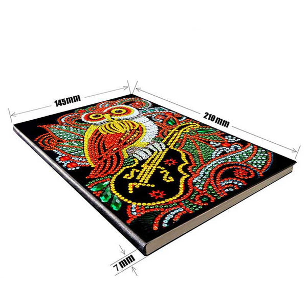 Diamond Painting Notebook Owl with Violin