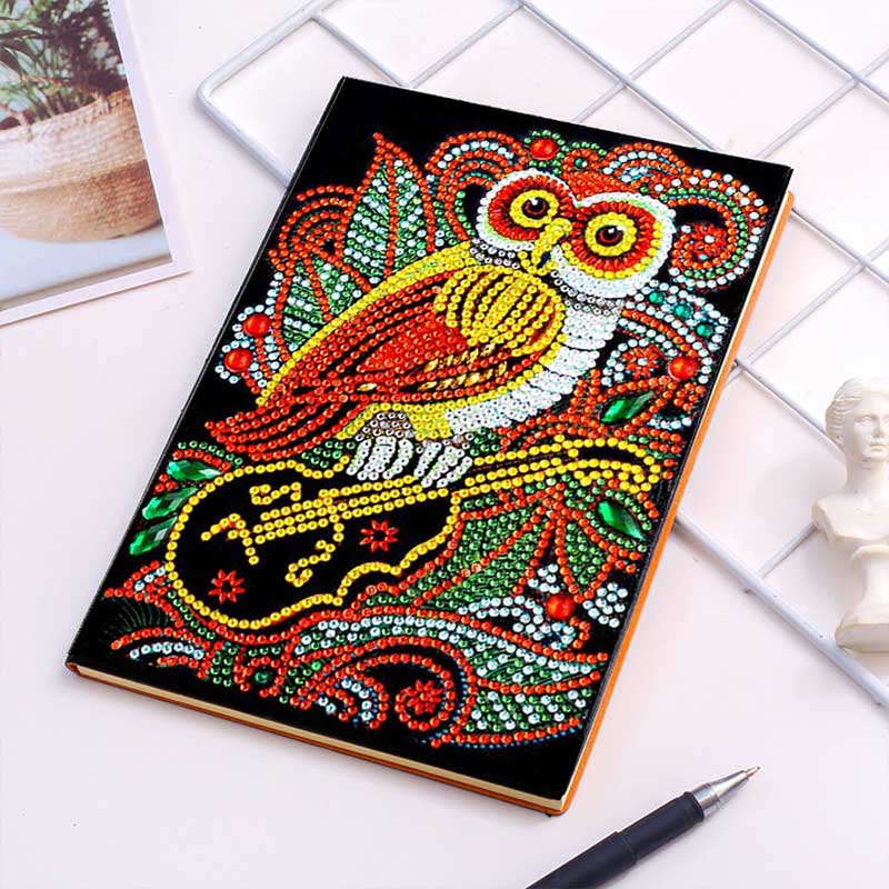 Diamond Painting Notebook Owl with Violin
