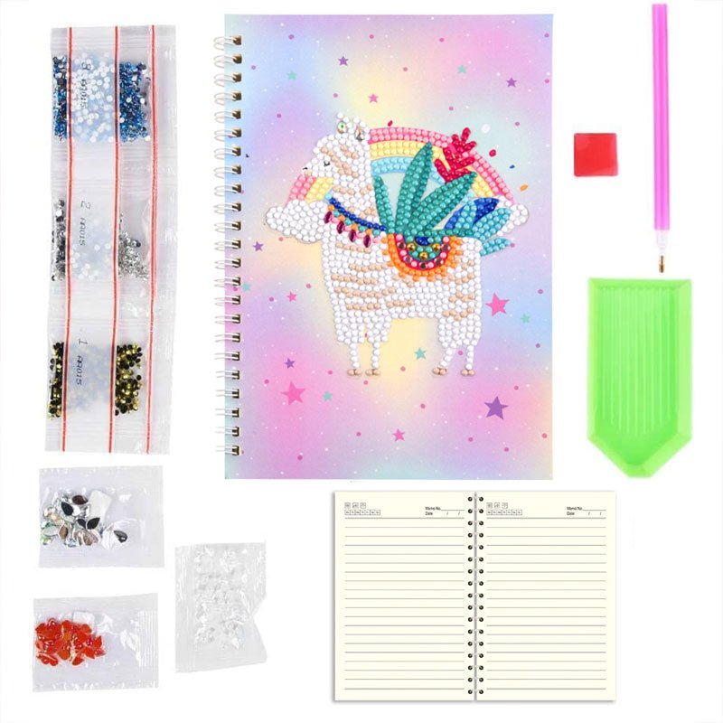 Diamond Painting Notebook Cover Minder Lama