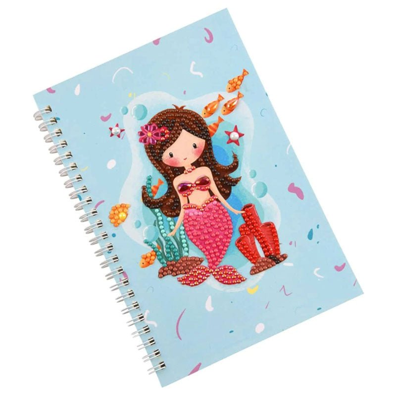 Diamond Painting Notebook Mermaid Light Blue
