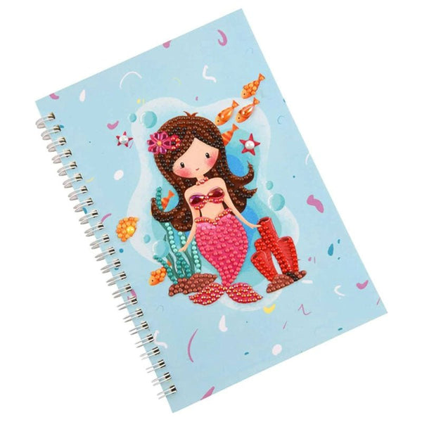 Diamond Painting Notebook Mermaid Light Blue