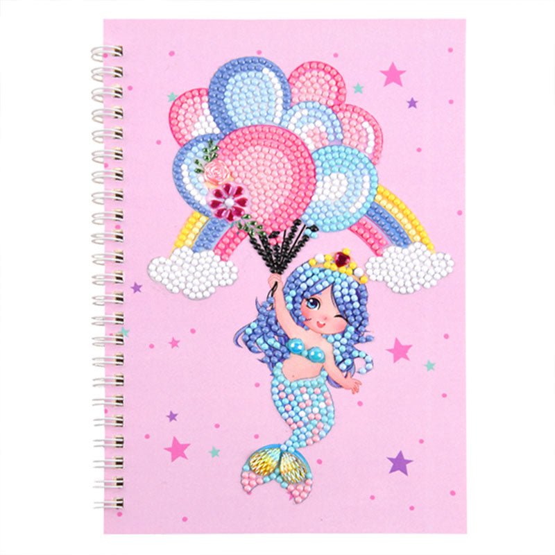 Diamond Painting Notebook Mermaid with Balloons