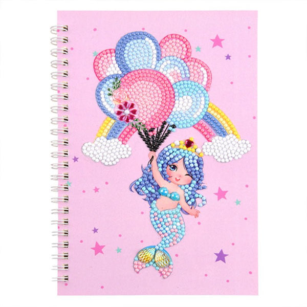 Diamond Painting Notebook Mermaid with Balloons