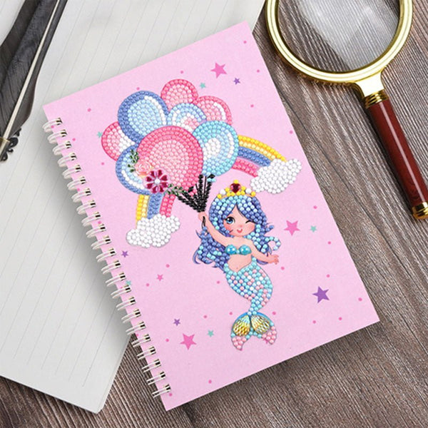 Diamond Painting Notebook Mermaid with Balloons