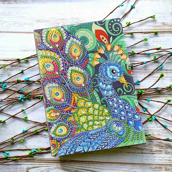 Diamond Painting Notebook Peacock