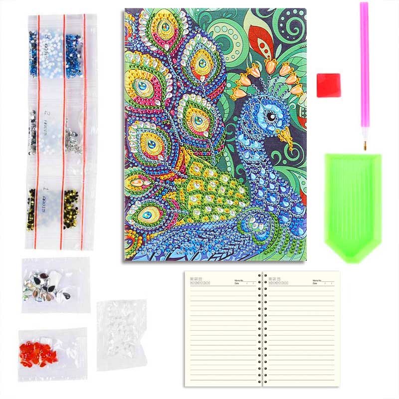 Diamond Painting Notebook Peacock
