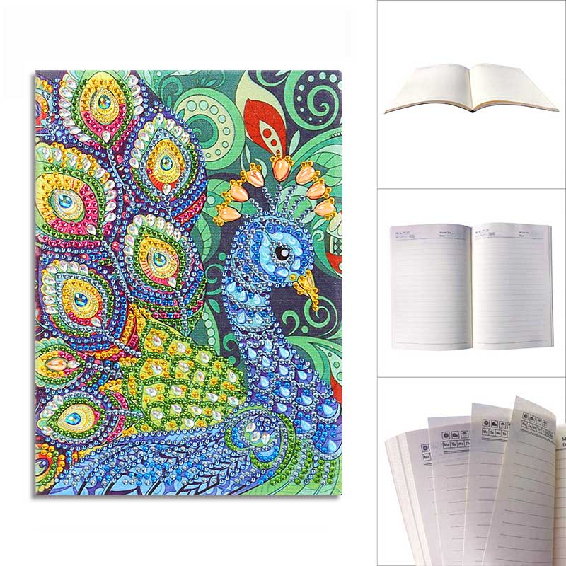 Diamond Painting Notebook Peacock