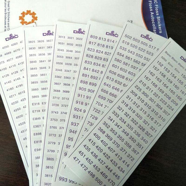 Diamond Painting Premium Labels with all 630 DMC numbers