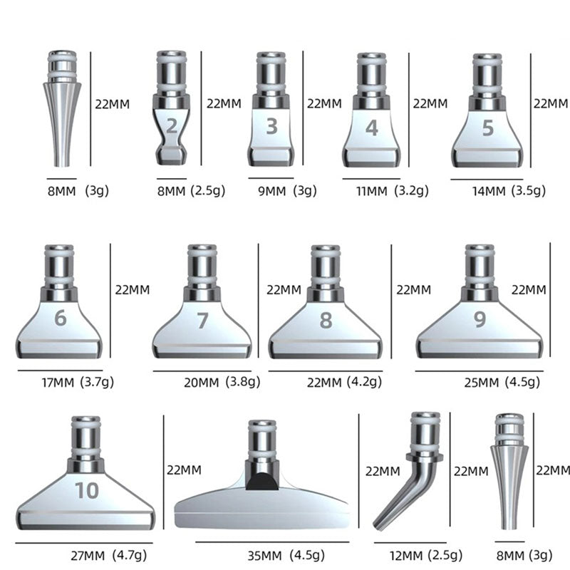 Diamond Painting Steel Tips Silver 13 Variations Accessories