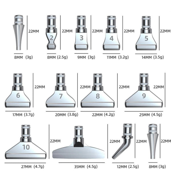 Diamond Painting Steel Tips Silver 13 Variations Accessories