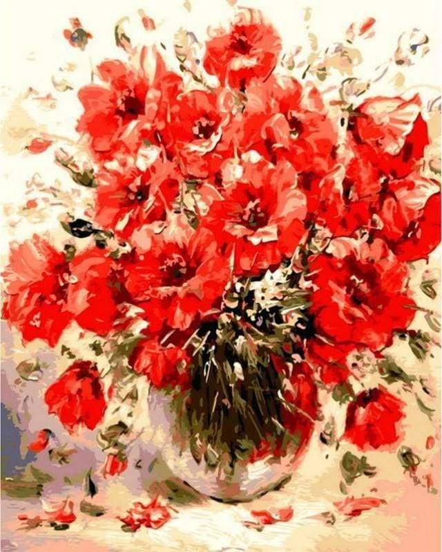 (1915) Canna Red Flowers Ruby-red 絵画 - wallartK - Print Quality High | O'Keeffe Georgia 絵画